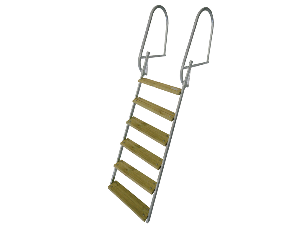 Long Collapsible Swimming Ladder, HDG, 10 cm 7 steps