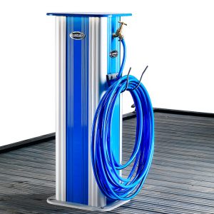 Belysningsstolpe LED, ställning med 3x16A + vattenpost