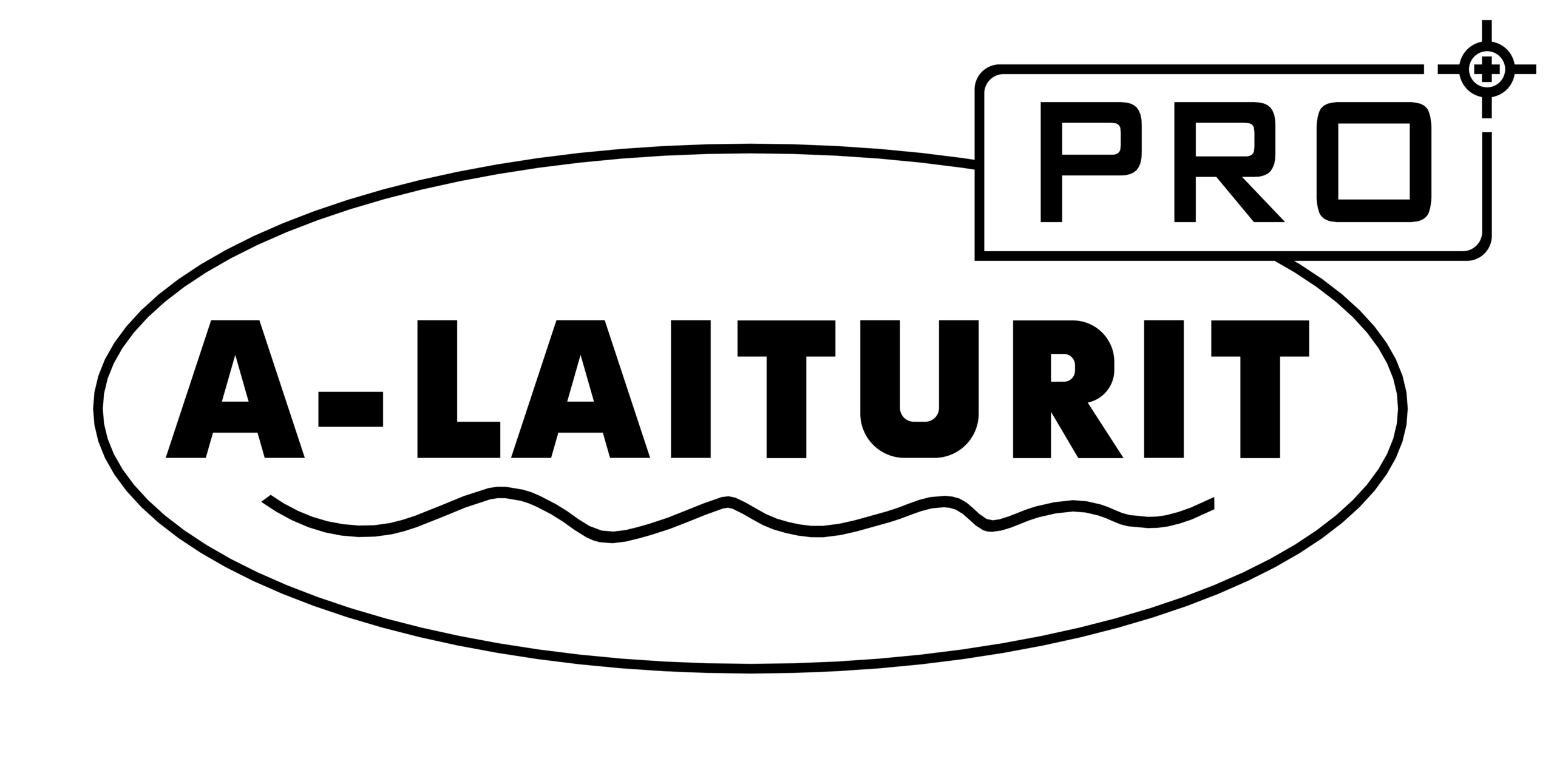 Logo A-laiturit Pro, Musta läpinäkyvällä taustalla
